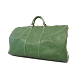 Auth Louis Vuitton Epi Keepall60 M42944 Men,Women,Unisex Boston Bag Borneo Green